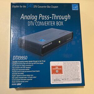 Analog Pass-Through DTV Converter Box DTX9950 NEW NIB